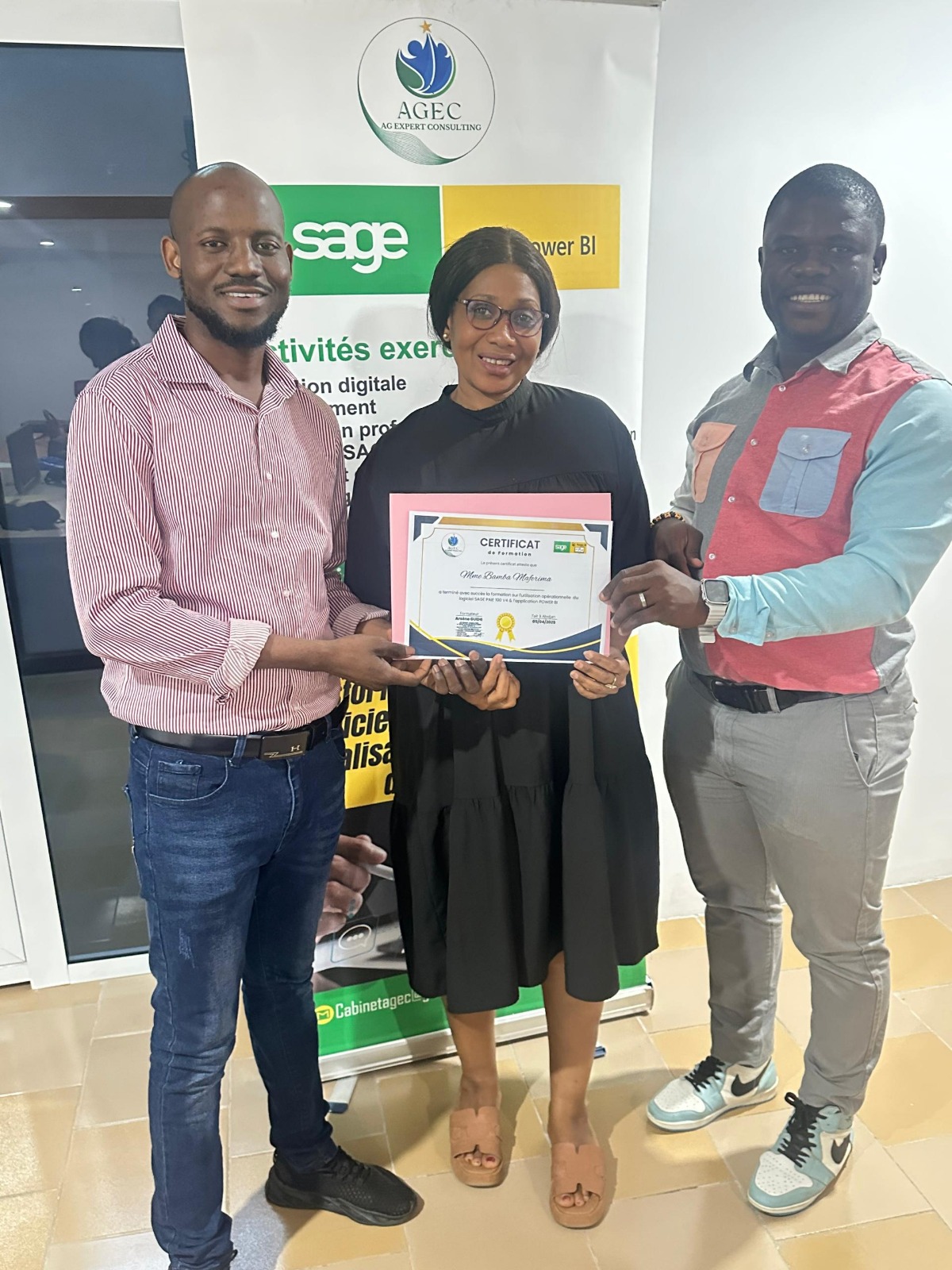 Certificat de Paul N'Guessan
